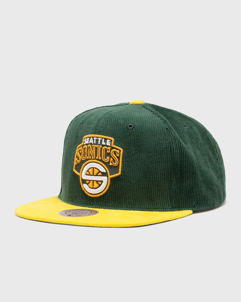 Mitchell & Ness NBA Sueduroy Snapback Hwc Seattle Supersonics Green|yellow