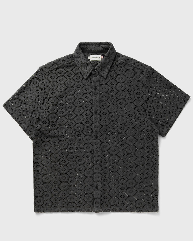 Honor the Gift Crochet Button Up Black