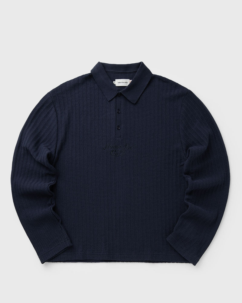 Honor the Gift Long Sleeve Knit Polo Blue