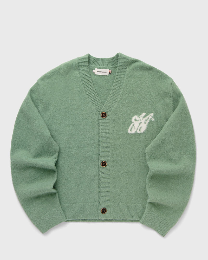 Honor the Gift H Brushed Knit Cardigan Green