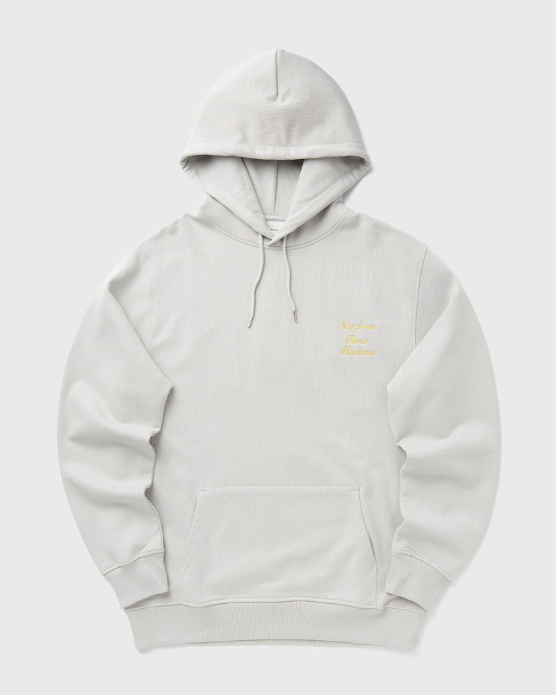 Drôle de Monsieur le Hoodie Slogan Calligraphy Grey