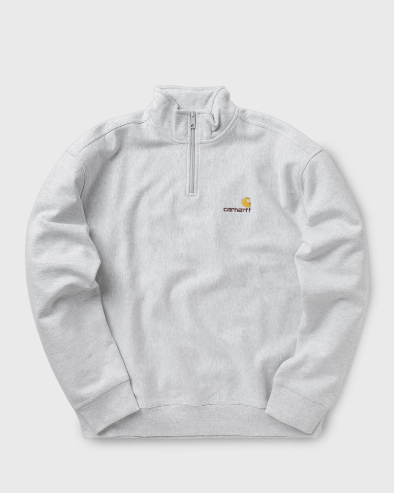 Carhartt WIP Half Zip American Script Sweatshirt Grey