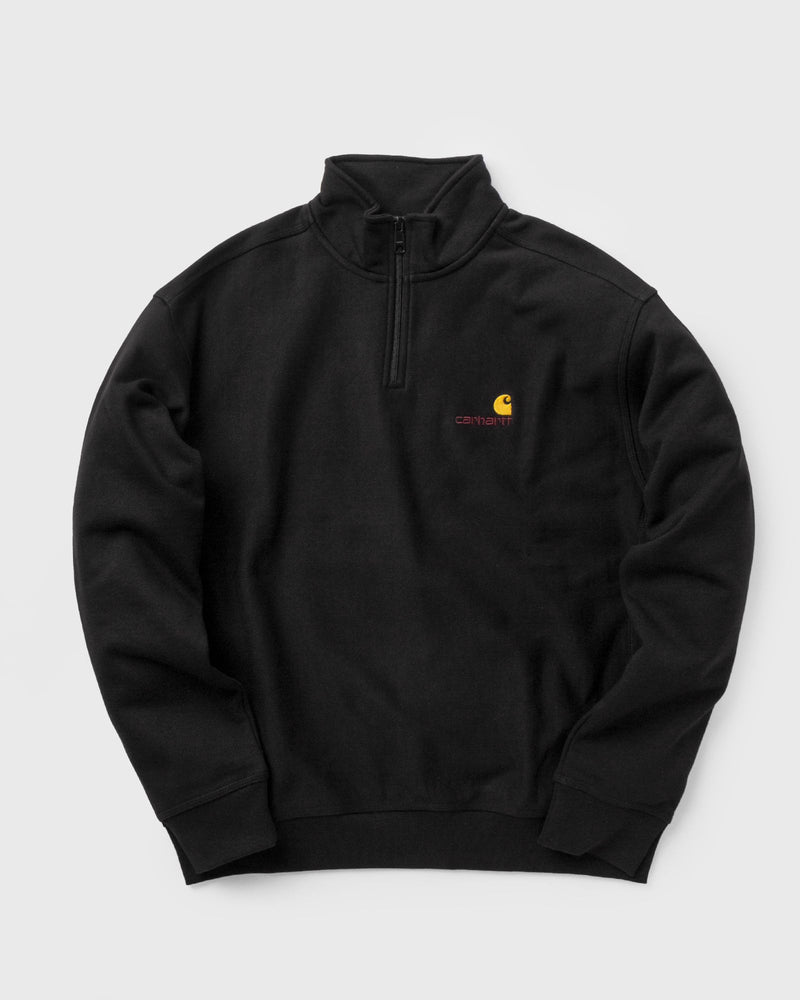 Carhartt WIP Half Zip American Script Sweatshirt Black