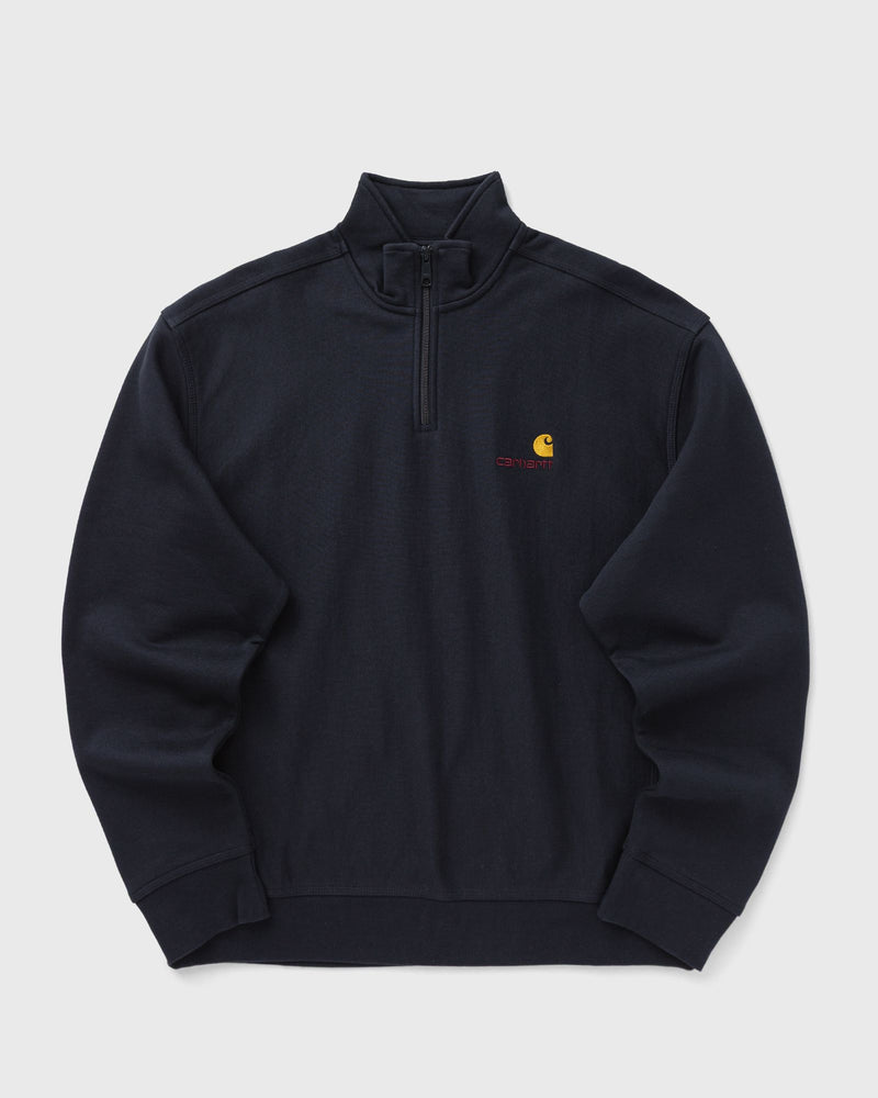 Carhartt WIP Half Zip American Script Sweat Black