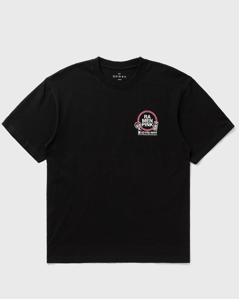 Edwin Ramen Pink Tee Black