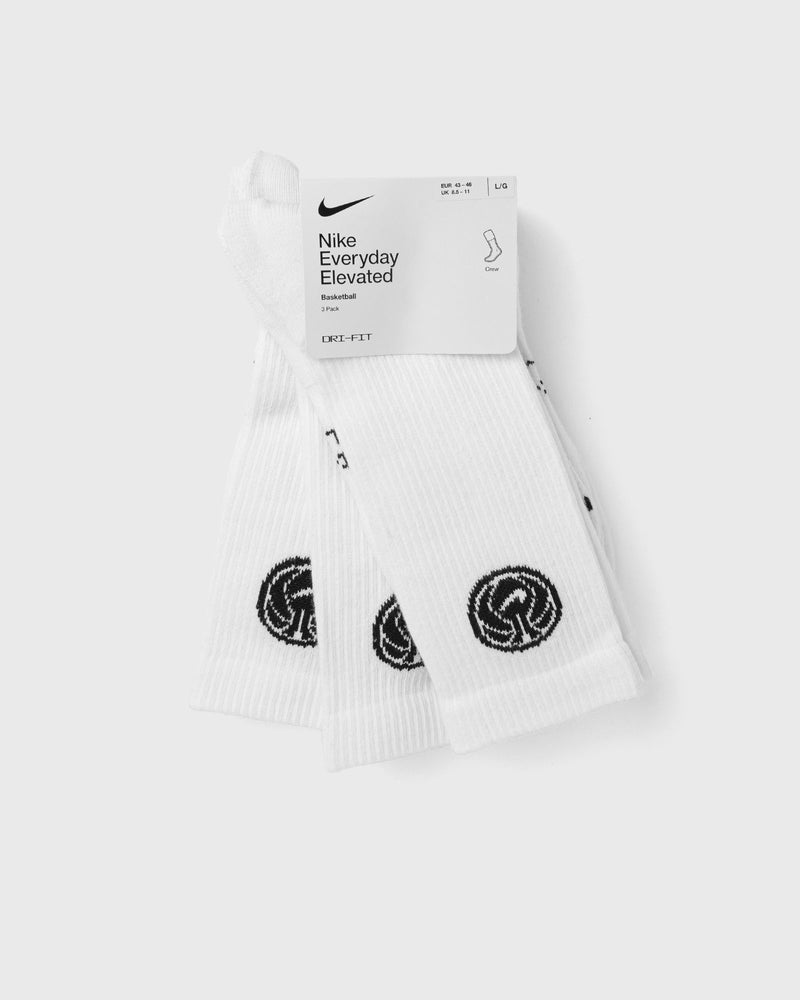 Nike Everyday Elevated Bball Crew Socks 3Pack White