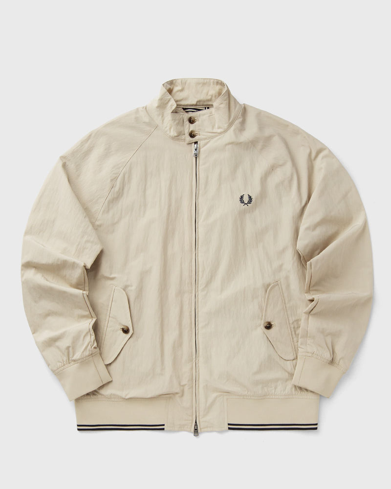 Fred Perry Crinkle Harrington Jacket Beige