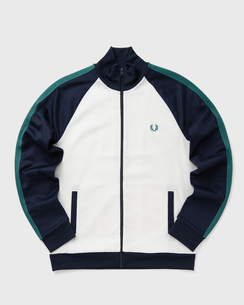 Fred Perry Contrast Sleeve Track Jacket Blue|white