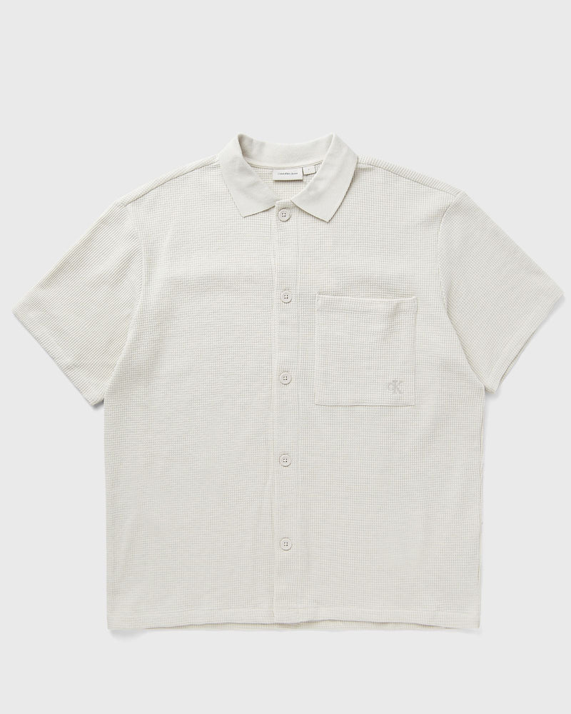 Calvin Klein Jeans Chunky Waffle Ss Hwk Shirt Beige