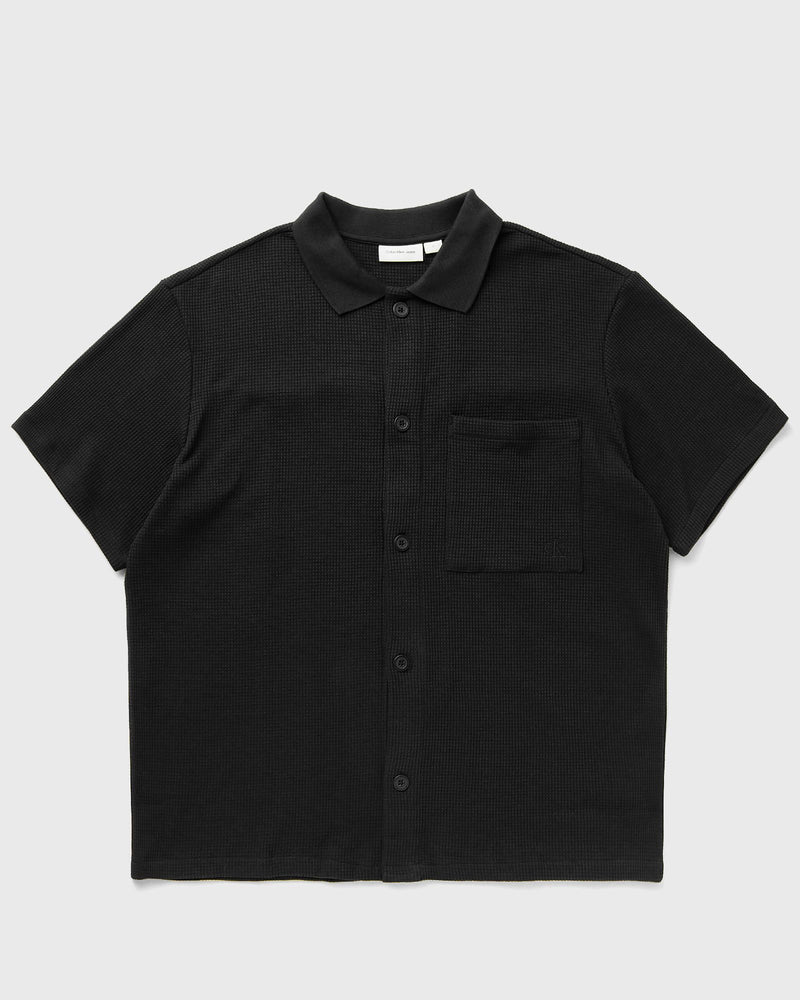 Calvin Klein Jeans Chunky Waffle Ss Hwk Shirt Black