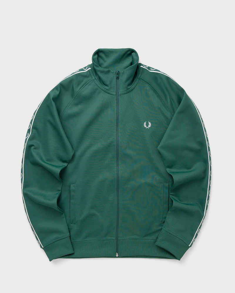 Fred Perry Contrast Tape Track Jacket Green