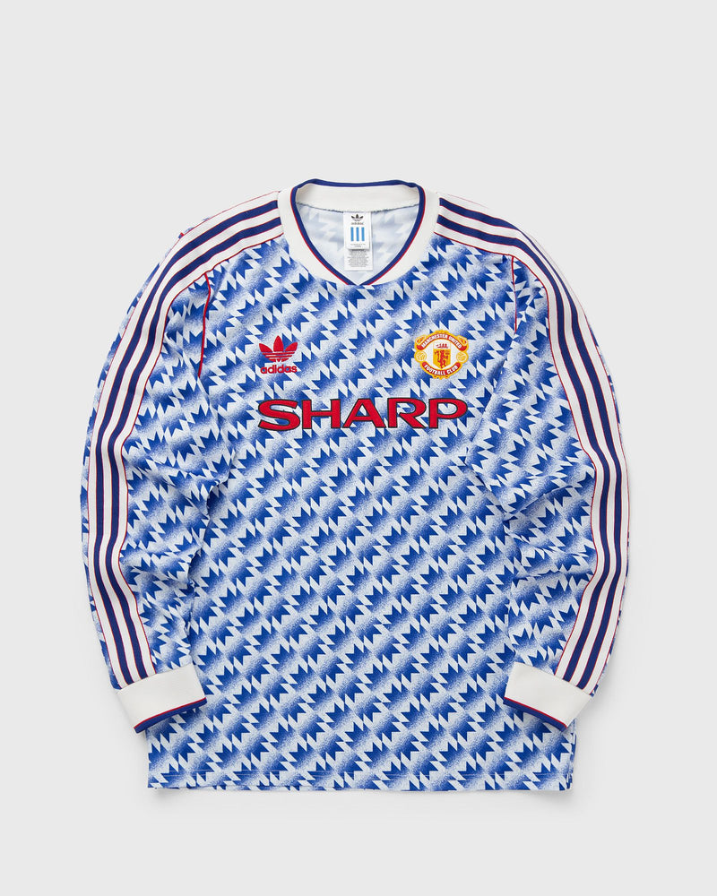 Adidas Manchester United Away Long Sleeve Jersey 90/92 Blue