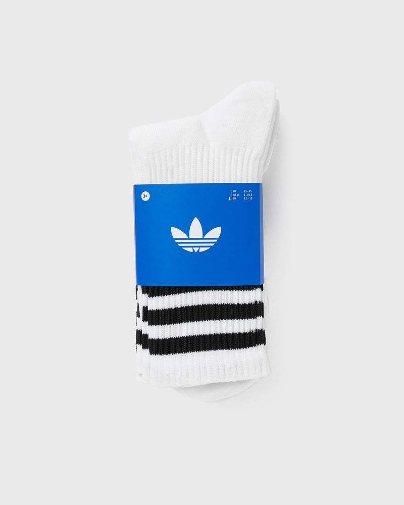 Adidas 3 Stripes Crew Socks 3 Pairs White