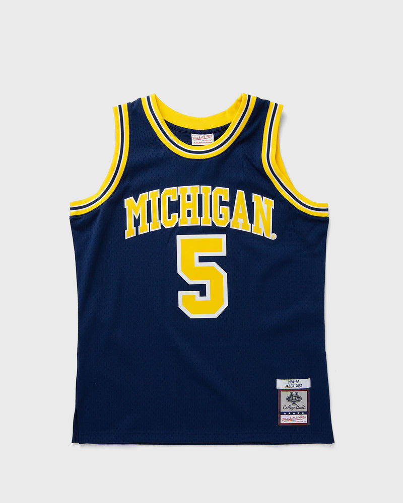 Mitchell & Ness Ncaa Dark Jersey Michigan 1991 Jalen Rose #5 Blue