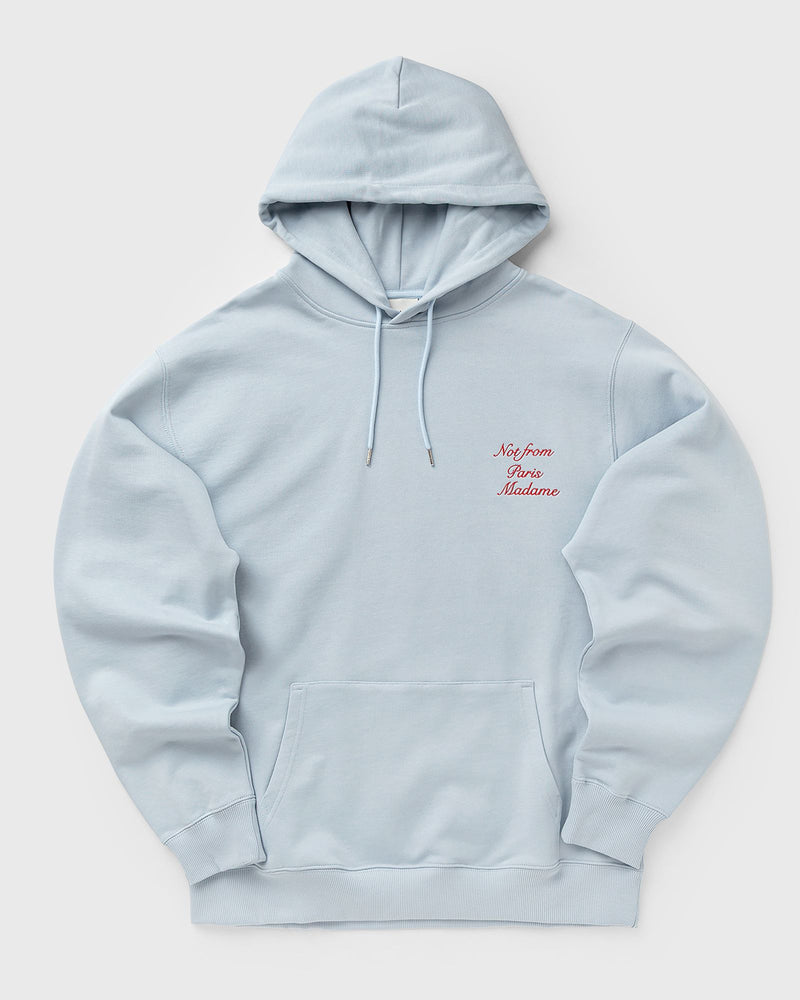 Drôle de Monsieur le Hoodie Slogan Calligraphy Blue