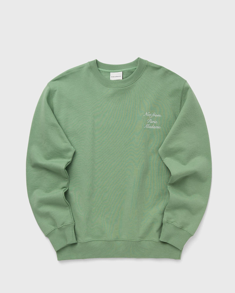 Drôle de Monsieur Sweatshirt Slogan Calligraphy Green