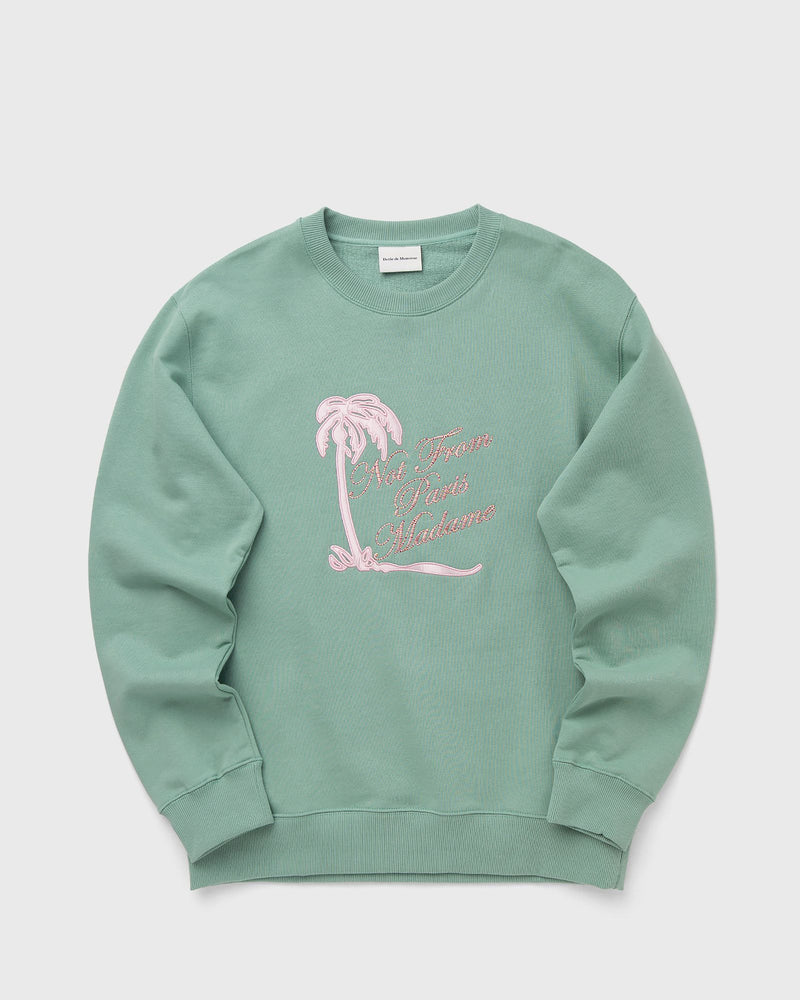 Drôle de Monsieur Sweatshirt Slogan Palmier Green