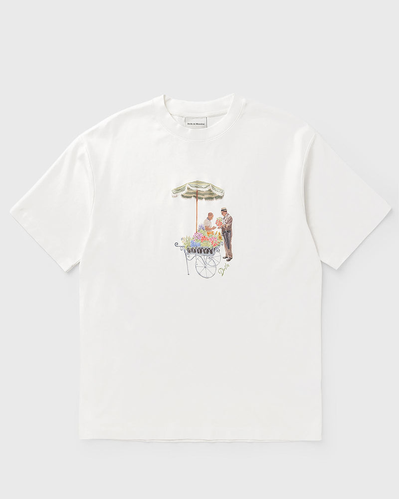 Drôle de Monsieur T-Shirt Fleuriste Beige