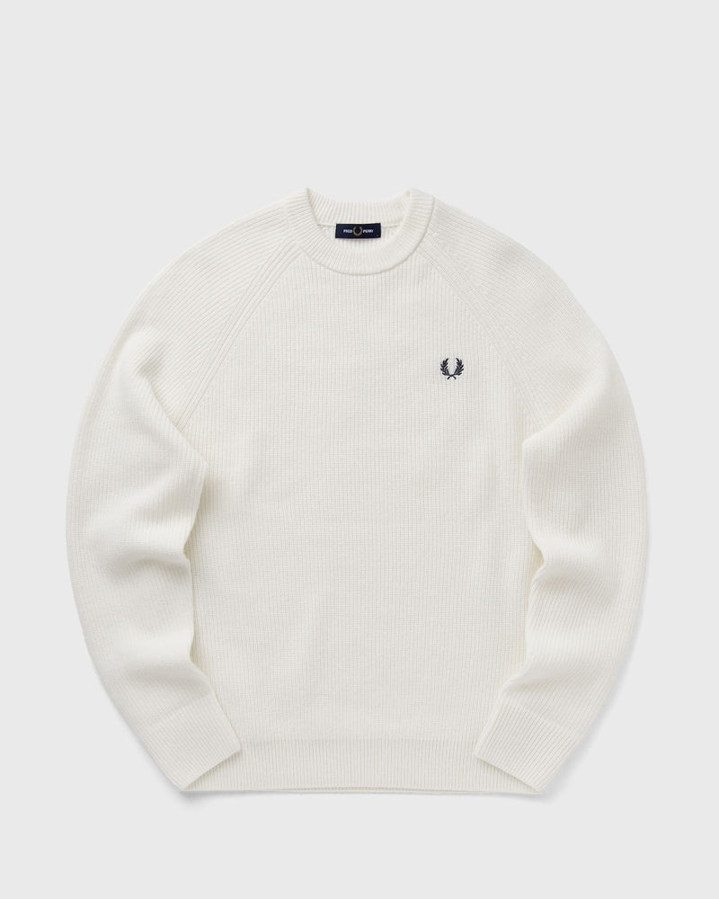 Fred Perry Lambswool Raglan Jumper White
