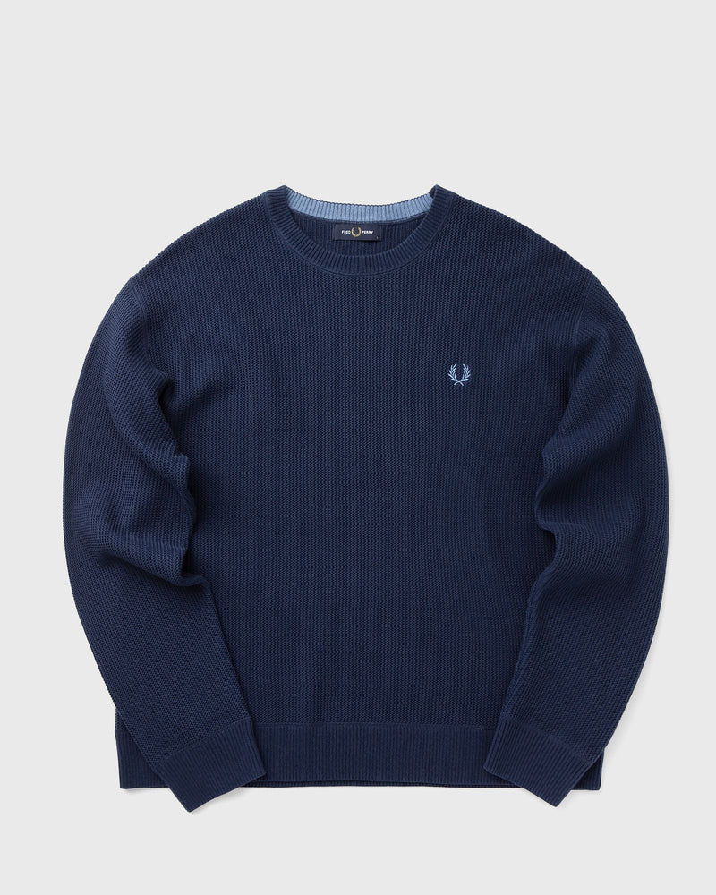 Fred Perry Textured Jumper Blue