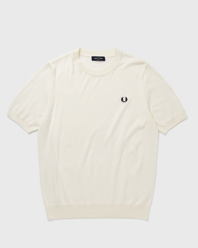 Fred Perry Cotton Knitted T-Shirt White