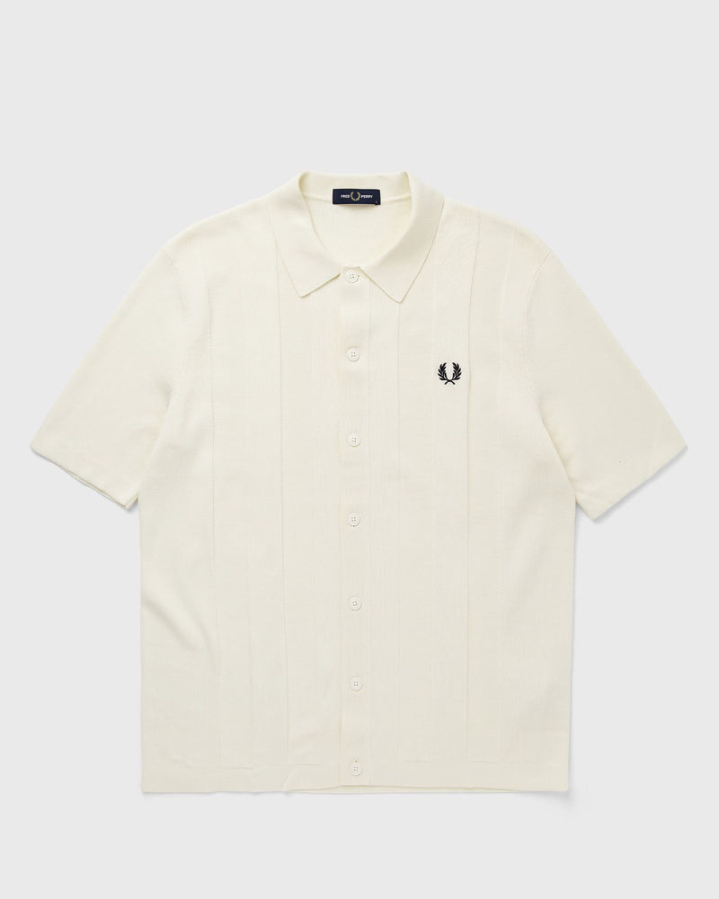 Fred Perry Tonal Vertical Stripe Shirt White
