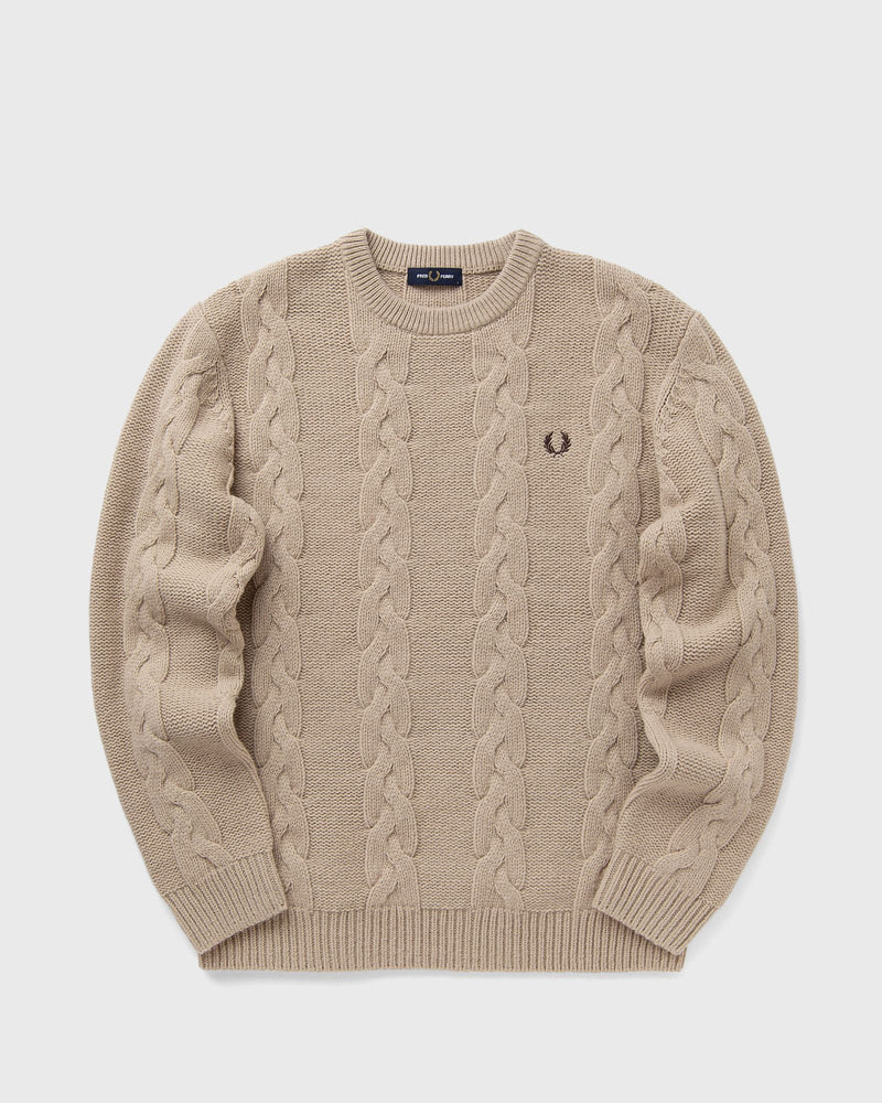 Fred Perry Chunky Cable Knit Jumper Beige