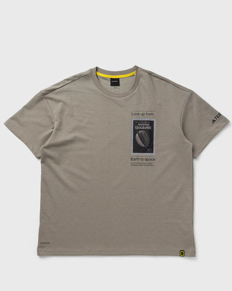 Adidas Nat Geo Uf Aeroready Graphic Tee Beige