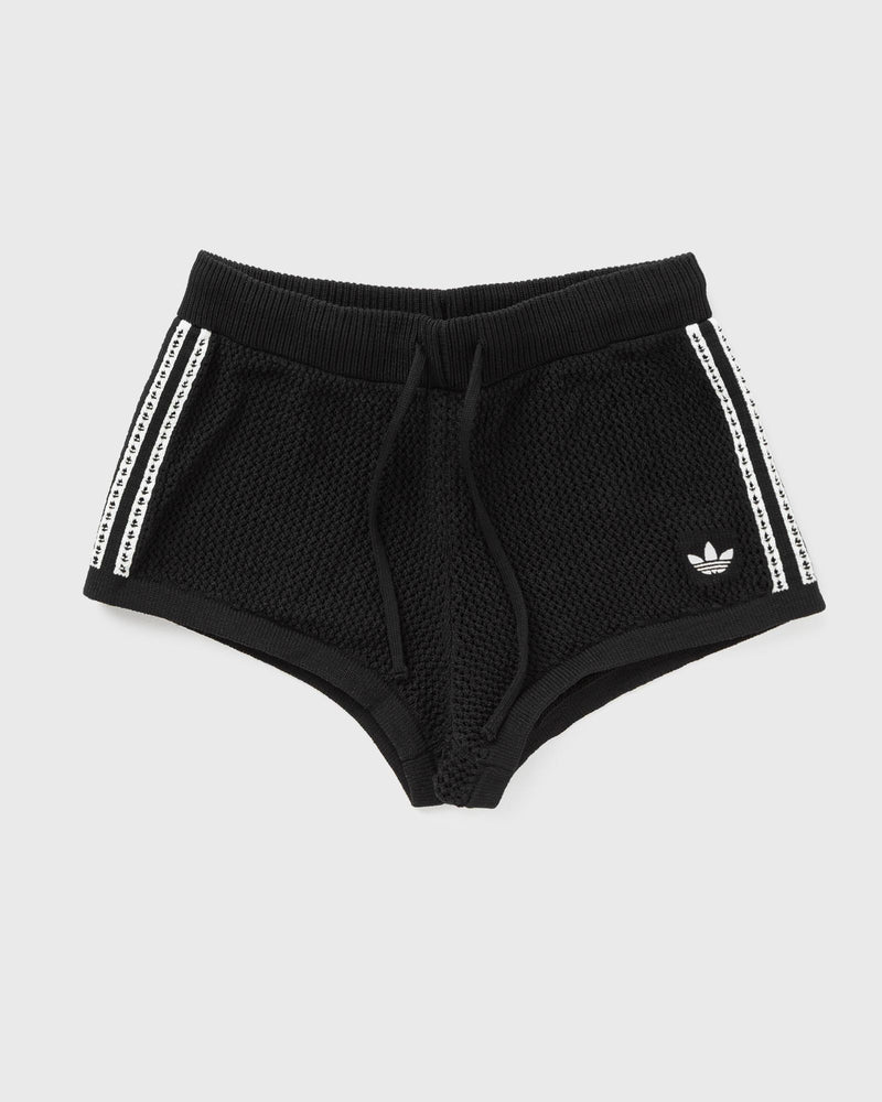 Adidas Womens Knitted Crochet Shorts Black