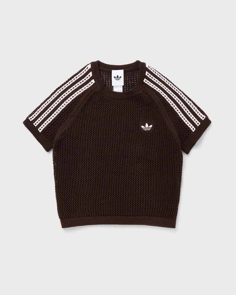 Adidas Womens Knitted Crochet Cali Tee White