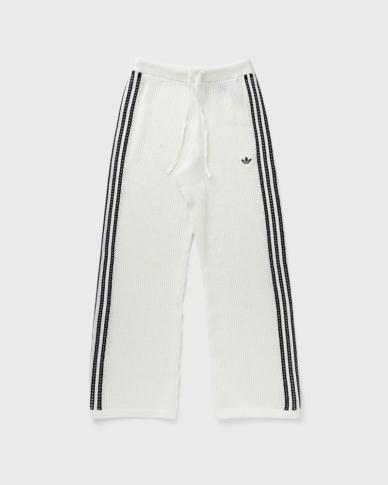 Adidas Womens Knitted Crochet Firebird Trackpants White