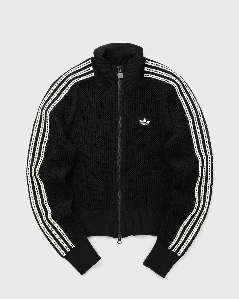 Adidas Womens Knitted Crochet Firebird Track Top Black