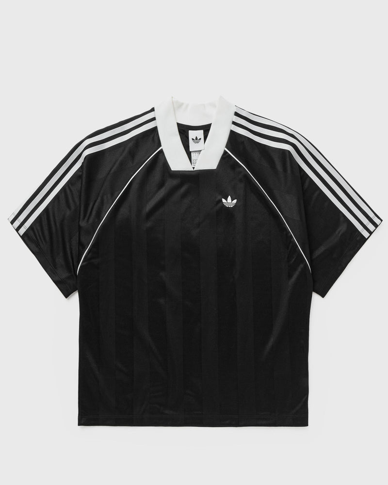 Adidas Womens 3 Stripes Jaquard Tee Black