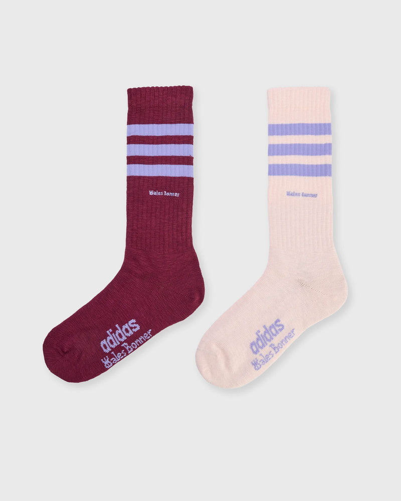Adidas x Wales Bonner 3 Stripe Sock Pink|red