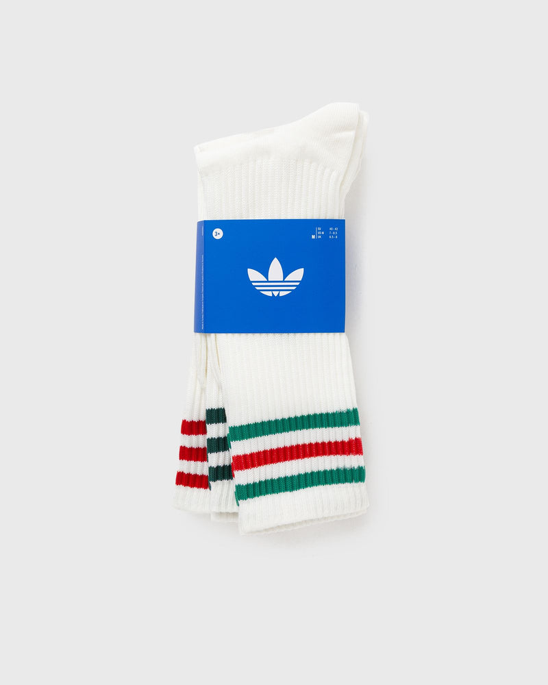 Adidas 3 Stripes High Crew Socks 3 Pairs Beige