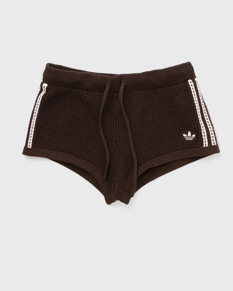 Adidas Womens Knitted Crochet Shorts White