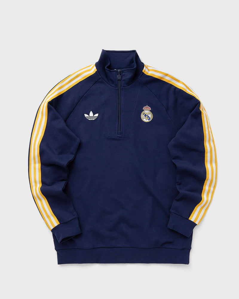 Adidas Real Madrid Originals Half Zip Top Blue