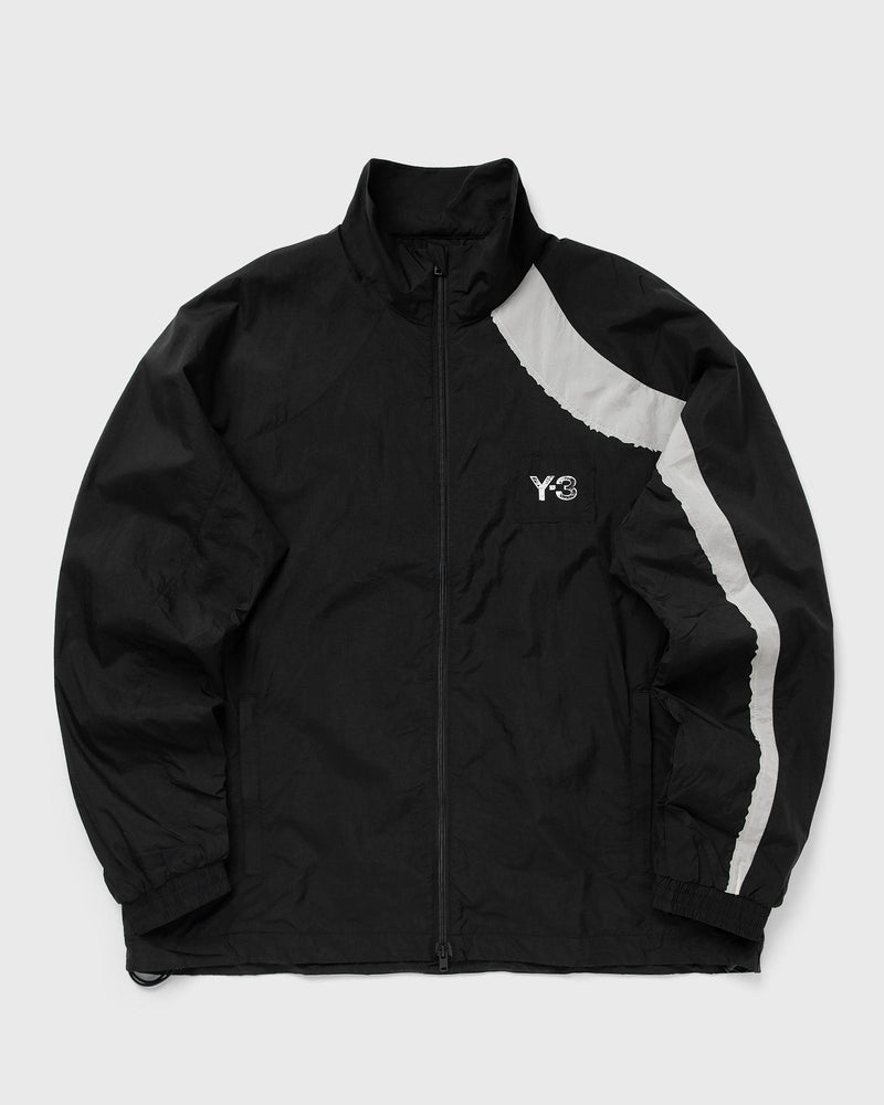 Y-3 Raw Edge 3 Stripes Nylon Shell Jacket Black