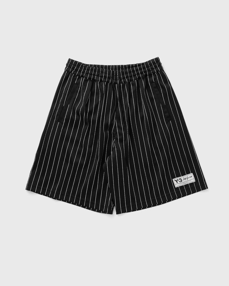 Y-3 Mesh Pinstripe Shorts Black
