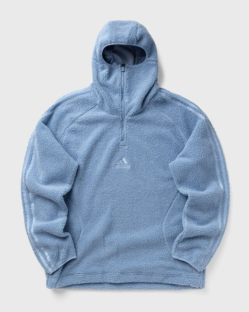 Adidas Borg Fleece Teamgeist 1/4 Zip Hoodie Blue