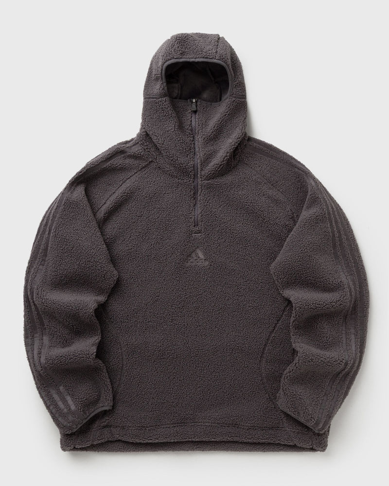 Adidas Borg Fleece Teamgeist 1/4 Zip Hoodie Grey
