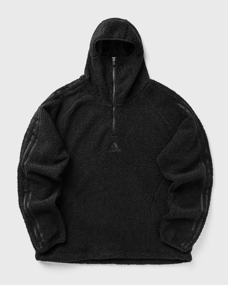 Adidas Borg Fleece Teamgeist 1/4 Zip Hoodie Black