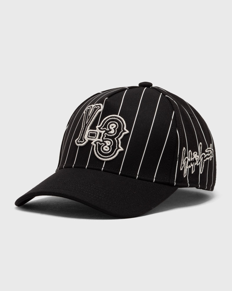 Y-3 Pinstripe Cap Black