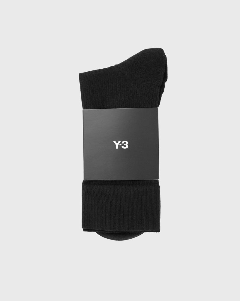 Y-3 Graphic Crew Socks Black