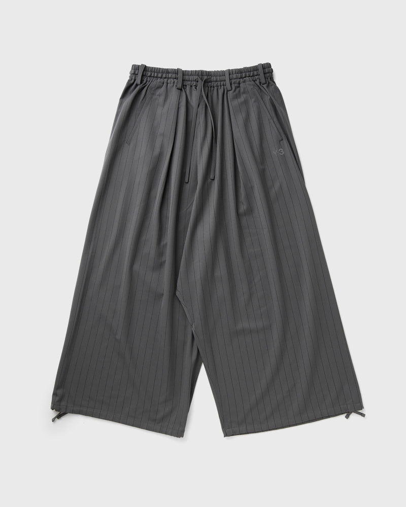 Y-3 Refined Wool Cropped Wide Leg Pants Grey