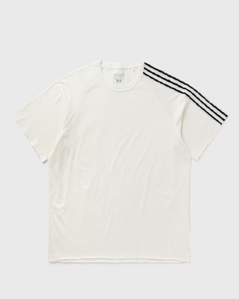 Y-3 Raw Edge 3 Stripes Short Sleeve Tee White