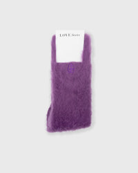 Love Stories Fluffy Socks Purple