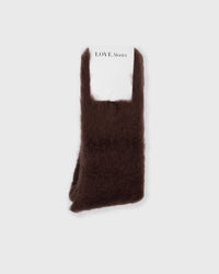 Love Stories Fluffy Socks Brown