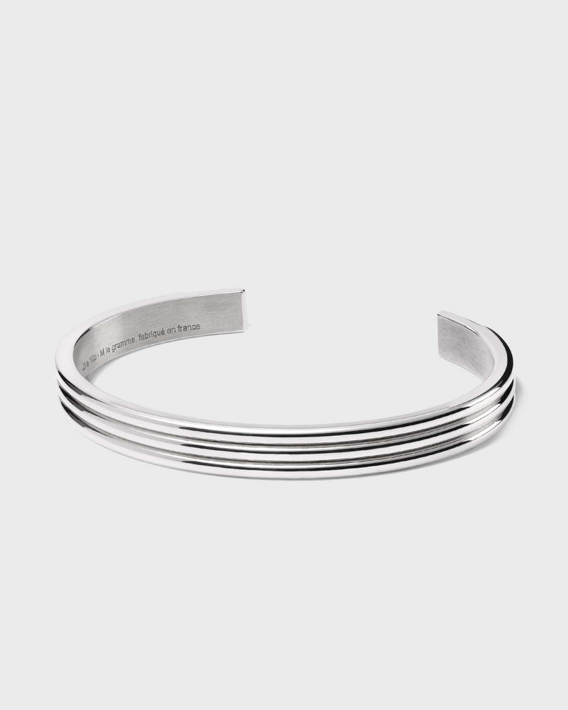Le Gramme 30G Godron Bracelet Silver