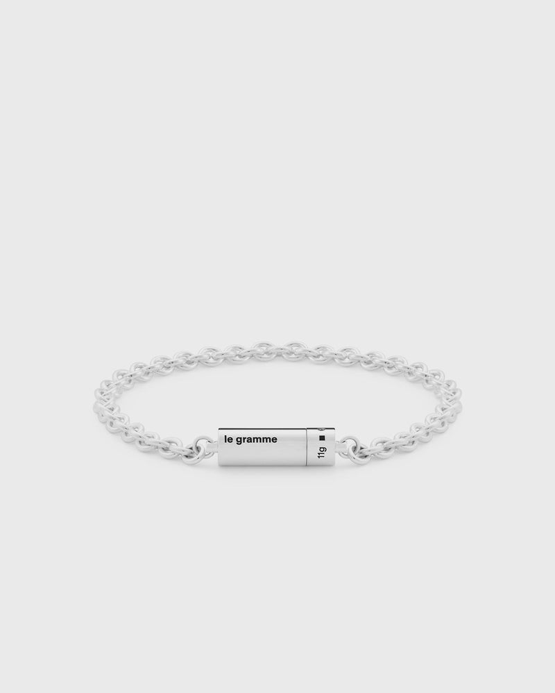 Le Gramme 11G Polished Sterling Silver Chain Cable Bracelet